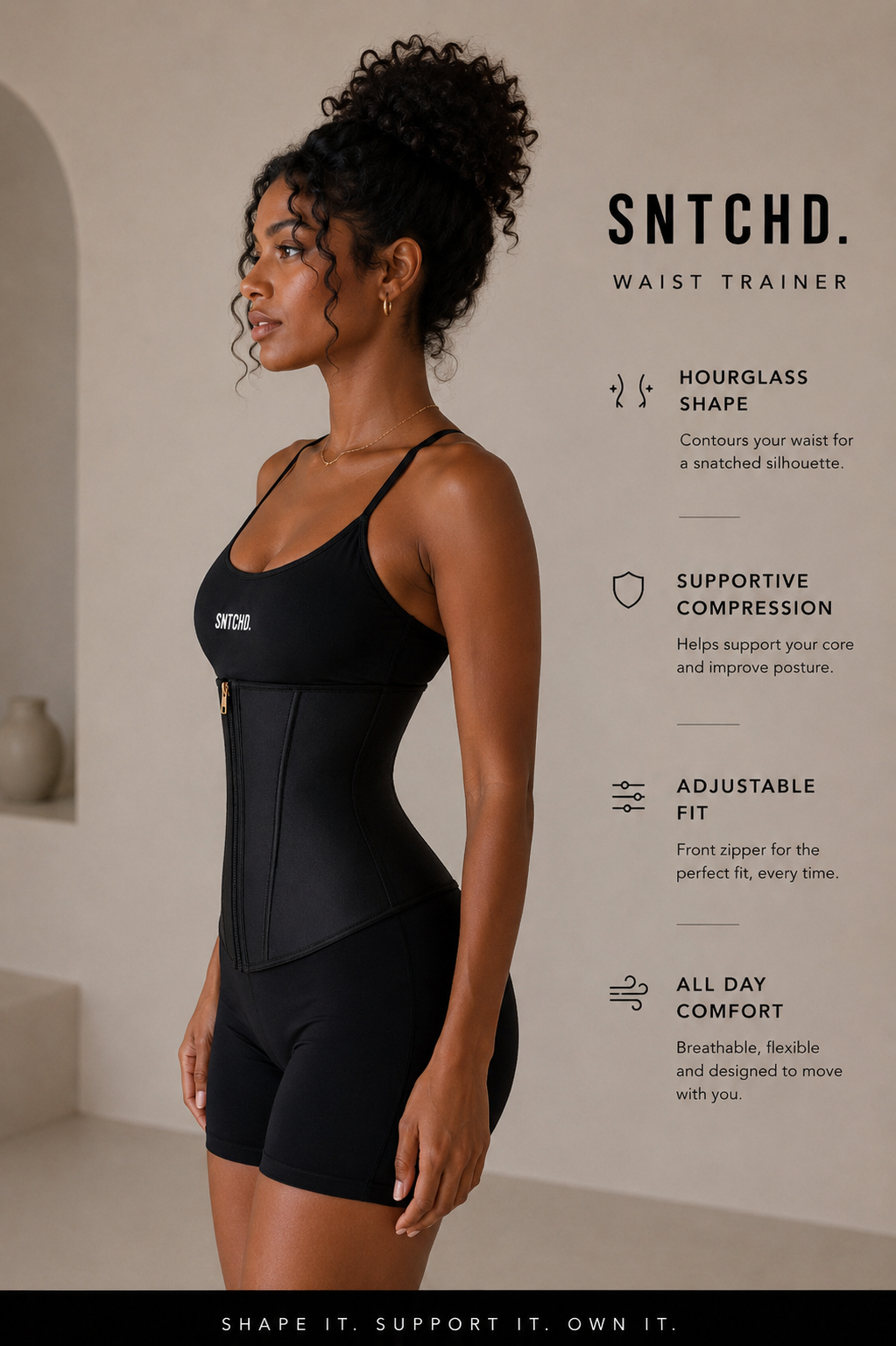 SNTCHD. Noir Sculpt Waist Trainer