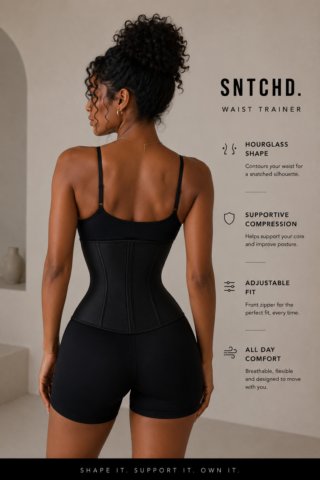SNTCHD. Noir Sculpt Waist Trainer