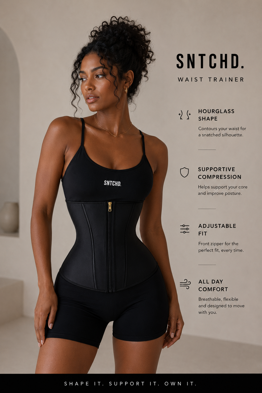 SNTCHD. Noir Sculpt Waist Trainer