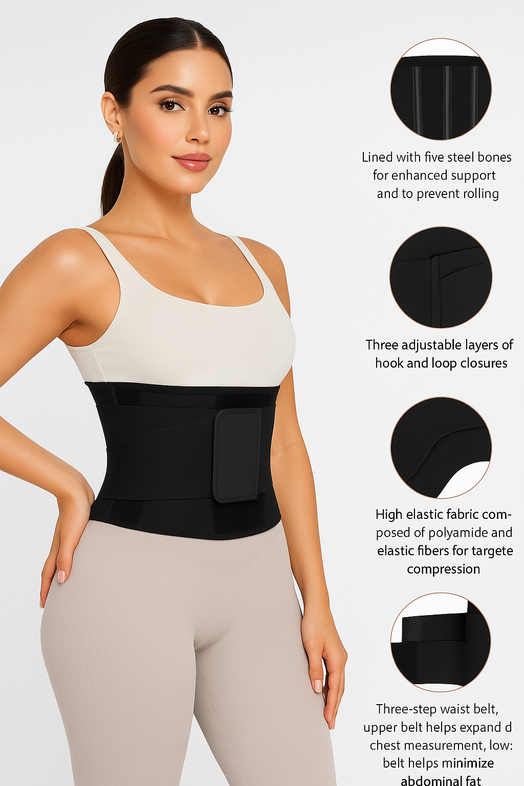 Noir Silhouette Waist Sculpting Belt - Signature Sculpt Collection | SNTCHD.